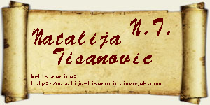 Natalija Tišanović vizit kartica
